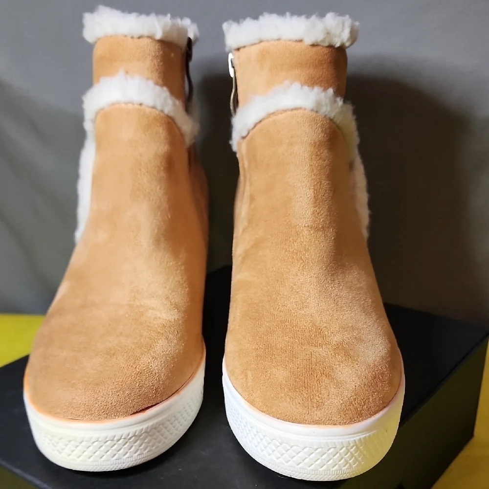 CCOCCI Brown Faux Suede Winter Boots